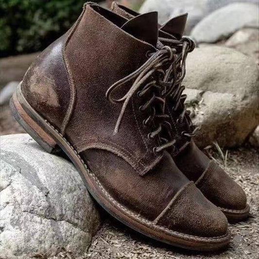 Ortho Pied-Boots-Bottes en cuir élégantes et confortables pour homme