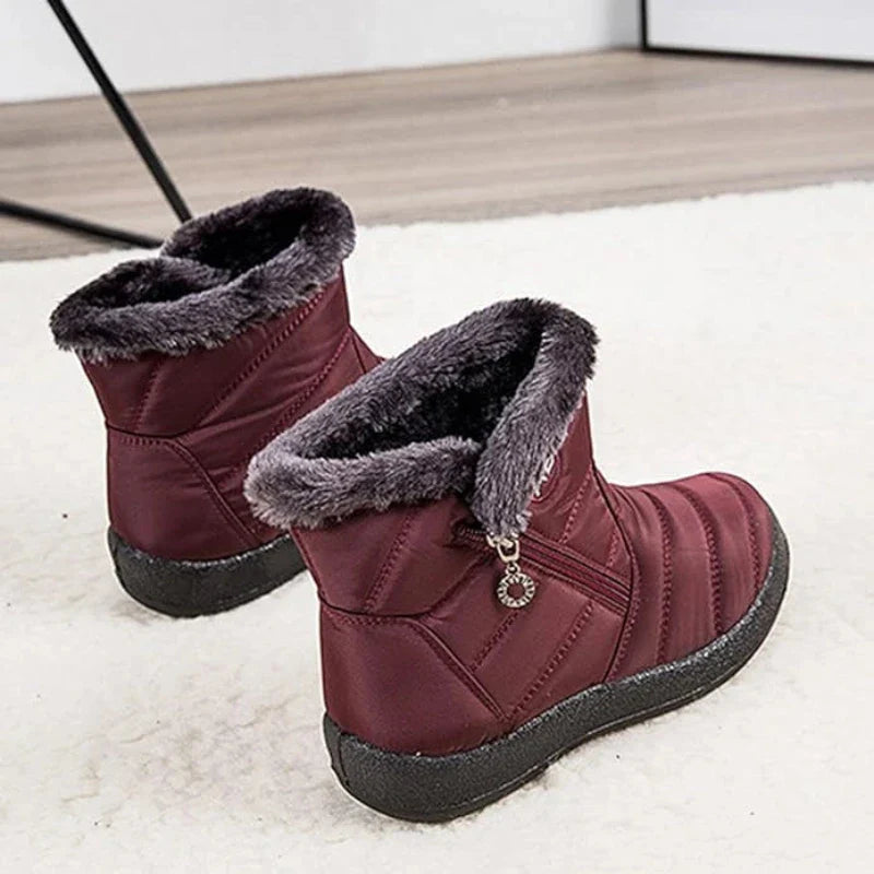 Ortho Pied-Bottes-Bottes d'hiver imperméables avec doublure en fourrure pour femmes