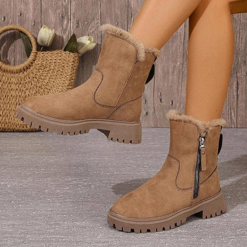 Ortho Pied-Chaussures Femmes-Bottes en peluche confortables et élégantes pour les femmes, pour un usage quotidien