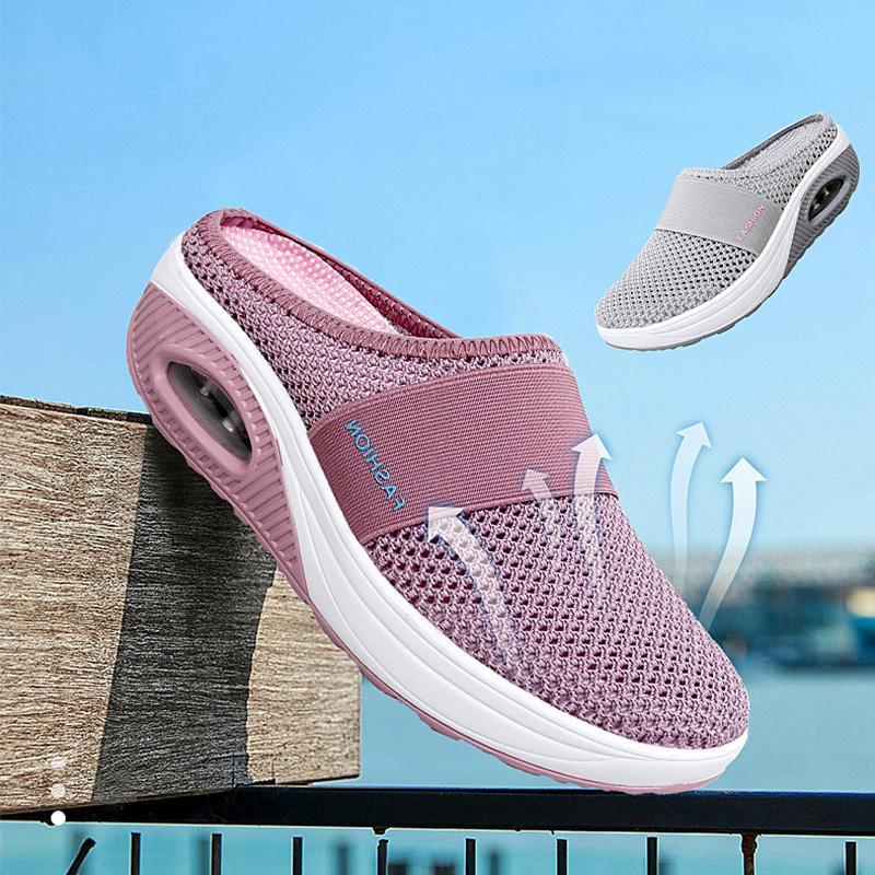 Ortho Pied-Chaussures Femmes-Chaussures à enfiler confortables avec semelle à coussin d'air pour femmes