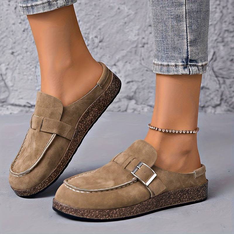 Ortho Pied-Chaussures Femmes-Sandale en cuir vintage avec semelle en liège pour femme