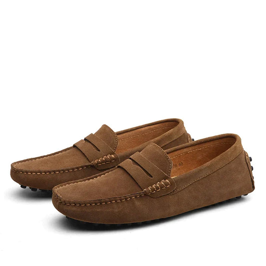 Ortho Pied-Chaussures-Mocassins élégants en cuir pour hommes avec doublure douce