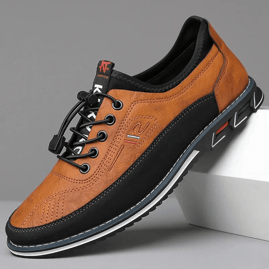 Ortho Pied-Chaussures homme-Chaussures de loisirs confortables pour hommes avec semelle contrastée et laçage ajustable