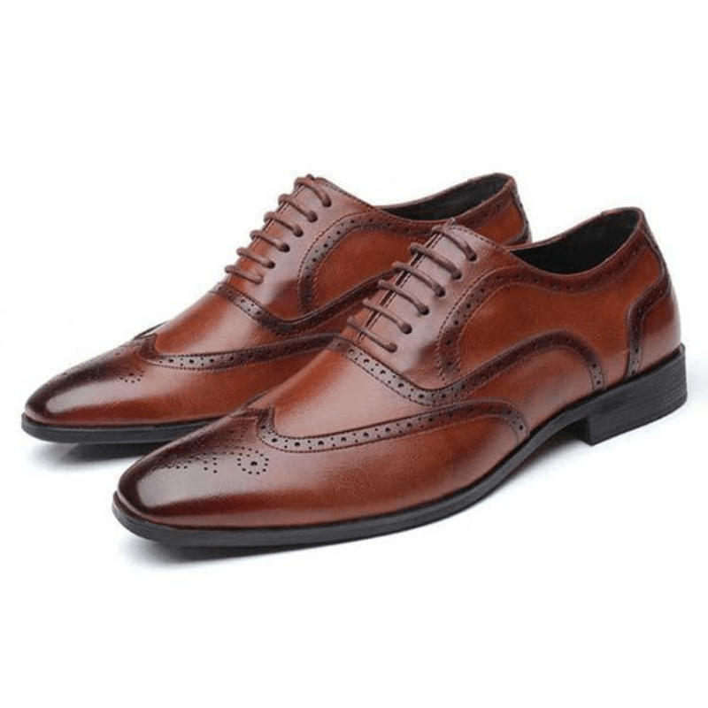 Ortho Pied-Chaussures homme-Chaussures élégants pour hommes, avec design brogue et lacets