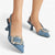 Chloé - Talons hauts en denim chic avec ornements scintillants