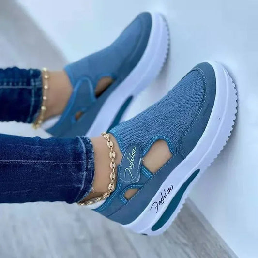 Clara - Chaussures confortables et élégantes pour femmes en bleu