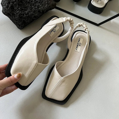 Ortho Pied-Flats women-Chaussures à talons carrés élégantes et modernes pour femmes