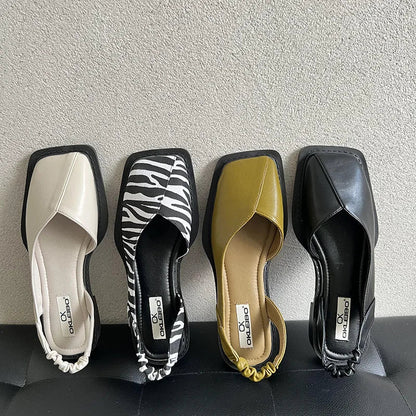 Ortho Pied-Flats women-Chaussures à talons carrés élégantes et modernes pour femmes