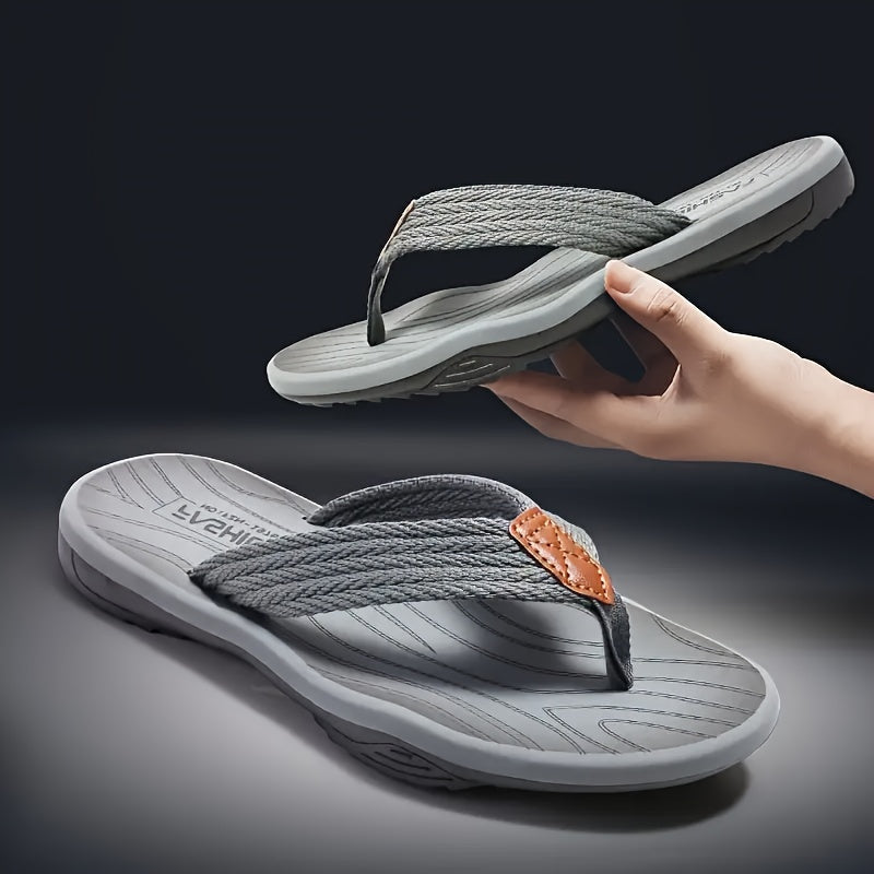 Ortho Pied-Flip Flops-Vincent - Tongs noires pour homme au style moderne et décontracté