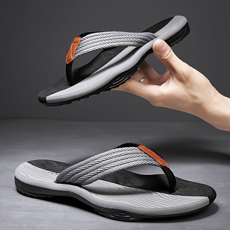 Ortho Pied-Flip Flops-Vincent - Tongs noires pour homme au style moderne et décontracté