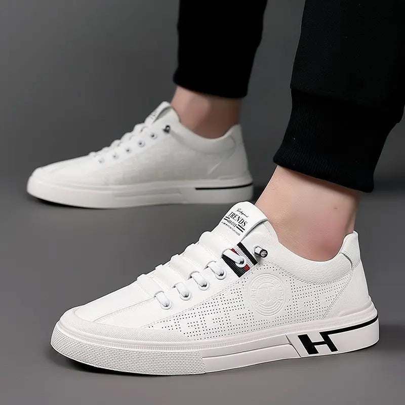 Hugo - Chaussures décontractées blanches avec style moderne pour homme