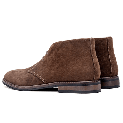 Ortho Pied-Men Boots-Bottes chukka en daim marron pour hommes, élégantes et confortables