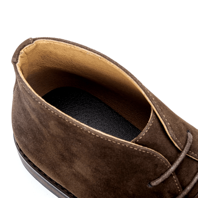 Ortho Pied-Men Boots-Bottes chukka en daim marron pour hommes, élégantes et confortables