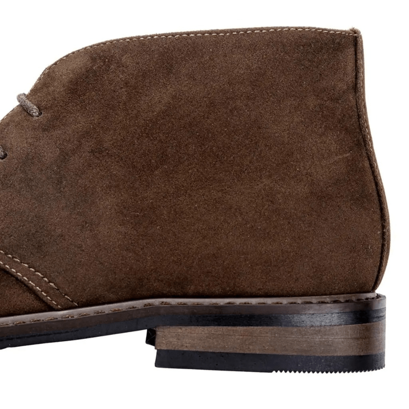 Ortho Pied-Men Boots-Bottes chukka en daim marron pour hommes, élégantes et confortables