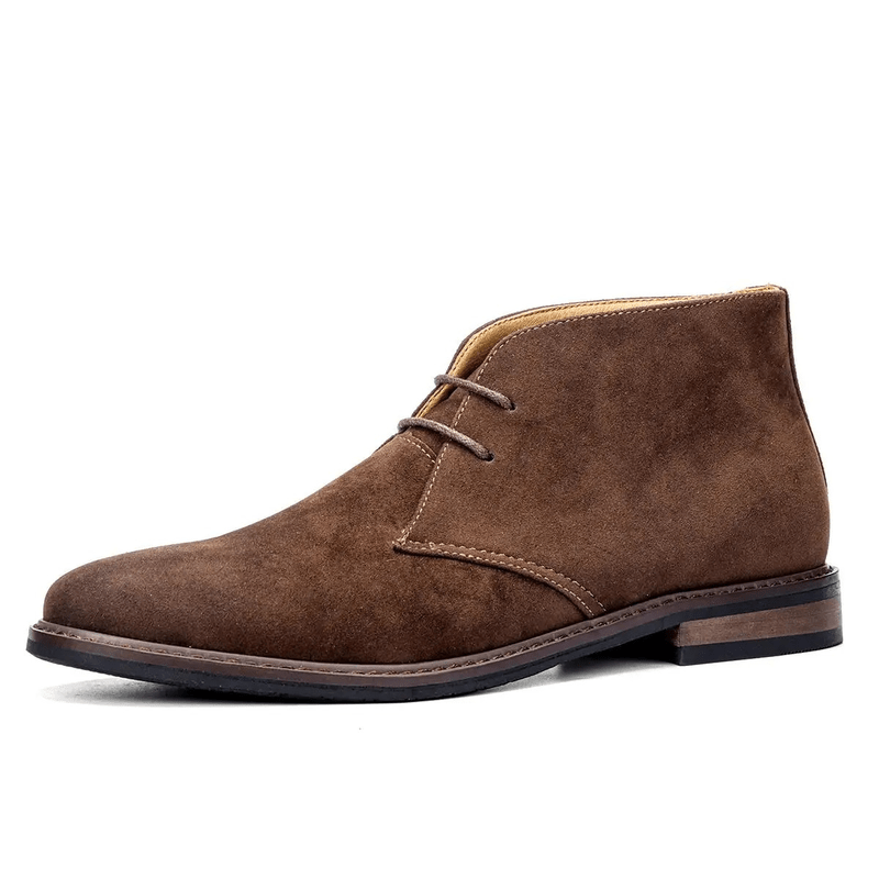 Ortho Pied-Men Boots-Bottes chukka en daim marron pour hommes, élégantes et confortables