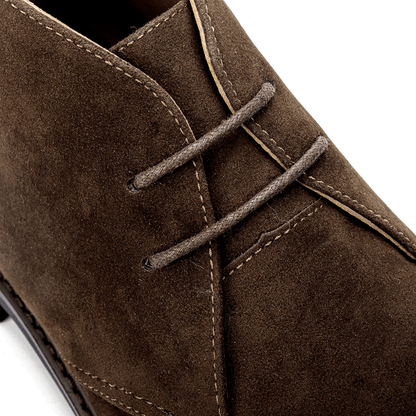 Ortho Pied-Men Boots-Bottes chukka en daim marron pour hommes, élégantes et confortables