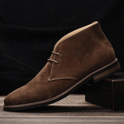 Ortho Pied-Men Boots-Bottes chukka en daim marron pour hommes, élégantes et confortables