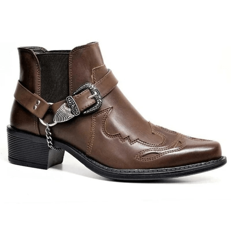 Ortho Pied-Men Boots-Bottes d'hiver tendance avec sangle à boucle pour hommes