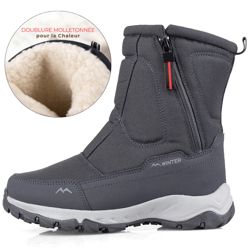 Ortho Pied-Men Boots-Bottes de neige mi-hautes élégantes et robustes pour hommes