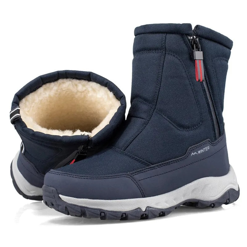 Ortho Pied-Men Boots-Bottes de neige mi-hautes élégantes et robustes pour hommes