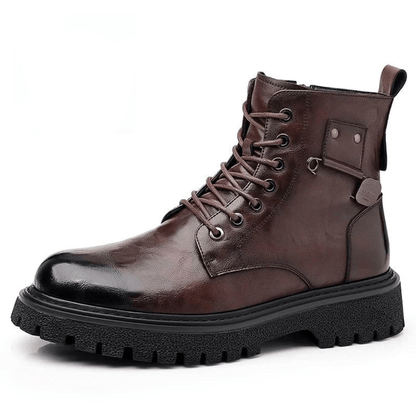 Ortho Pied-Men Boots-Bottes élégantes à lacets pour hommes avec design polyvalent