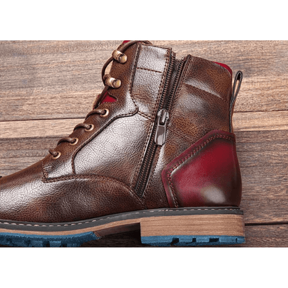 Ortho Pied-Men Boots-Bottes élégantes à lacets pour hommes avec style moderne