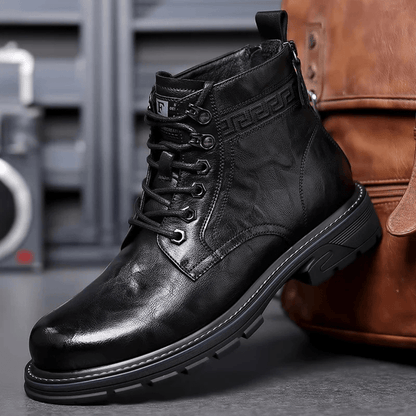 Ortho Pied-Men Boots-Bottes élégantes à lacets pour hommes avec design polyvalent