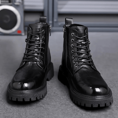 Ortho Pied-Men Boots-Bottes élégantes à lacets pour hommes avec design polyvalent