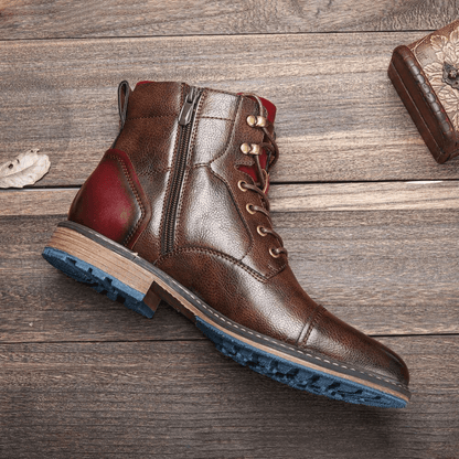 Ortho Pied-Men Boots-Bottes élégantes à lacets pour hommes avec style moderne