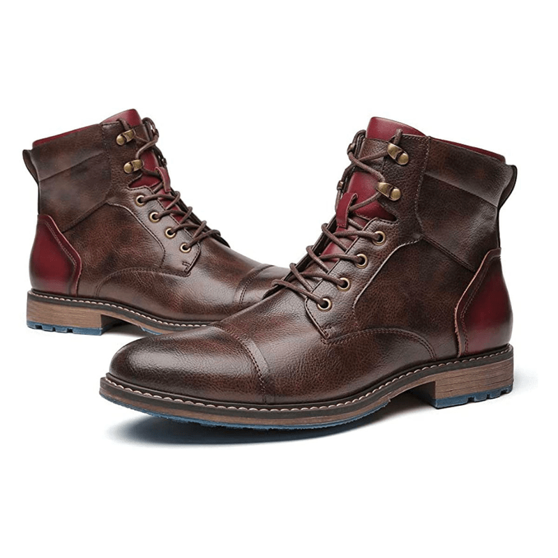 Ortho Pied-Men Boots-Bottes élégantes à lacets pour hommes avec style moderne