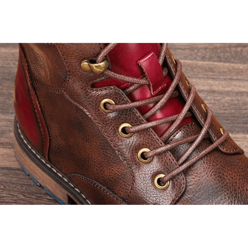 Ortho Pied-Men Boots-Bottes élégantes à lacets pour hommes avec style moderne