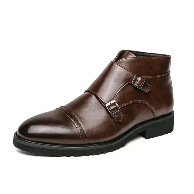 Ortho Pied-Men Boots-Bottes élégantes avec double attache pour hommes