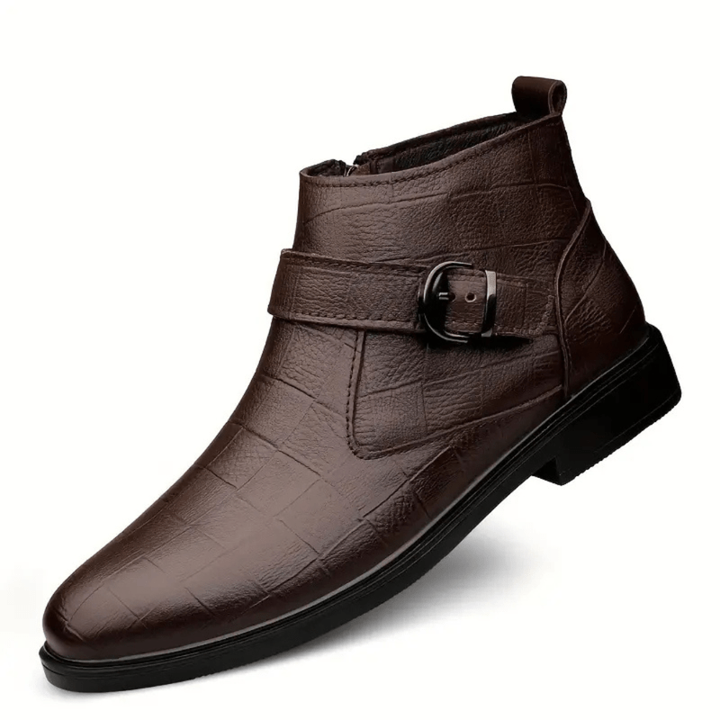 Ortho Pied-Men Boots-Bottes élégantes avec sangle pour hommes, confortables et tendance