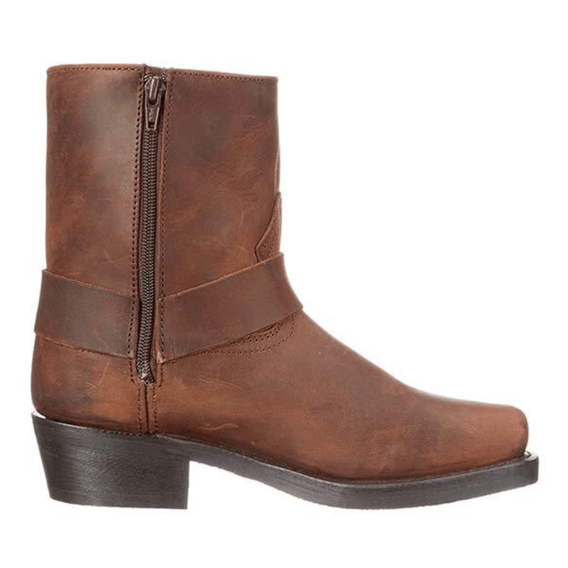 Ortho Pied-Men Boots-Bottes élégantes en cuir avec zip latéral pour hommes