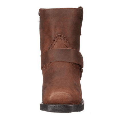 Ortho Pied-Men Boots-Bottes élégantes en cuir avec zip latéral pour hommes