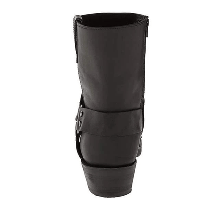 Ortho Pied-Men Boots-Bottes élégantes en cuir avec zip latéral pour hommes