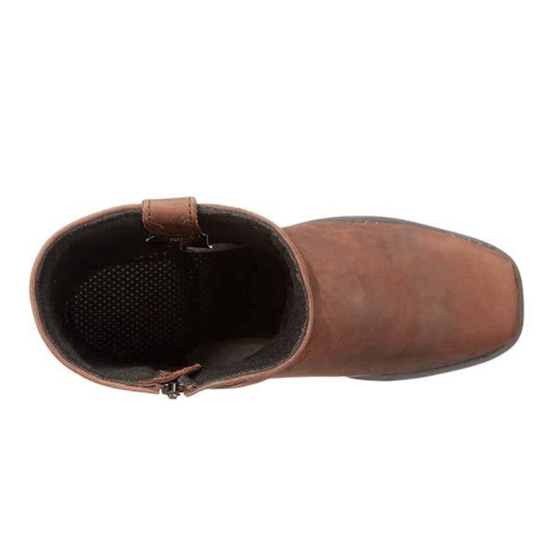 Ortho Pied-Men Boots-Bottes élégantes en cuir avec zip latéral pour hommes