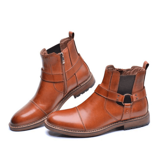 Ortho Pied-Men Boots-Bottes élégantes et confortables pour hommes avec fermeture éclair