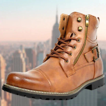 Ortho Pied-Men Boots-Bottes en cuir pour hommes, modernes et de qualité, réglables