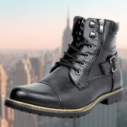 Ortho Pied-Men Boots-Bottes en cuir pour hommes, modernes et de qualité, réglables