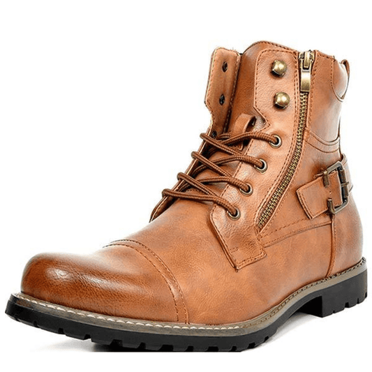 Ortho Pied-Men Boots-Bottes modernes à double fermeture éclair pour hommes