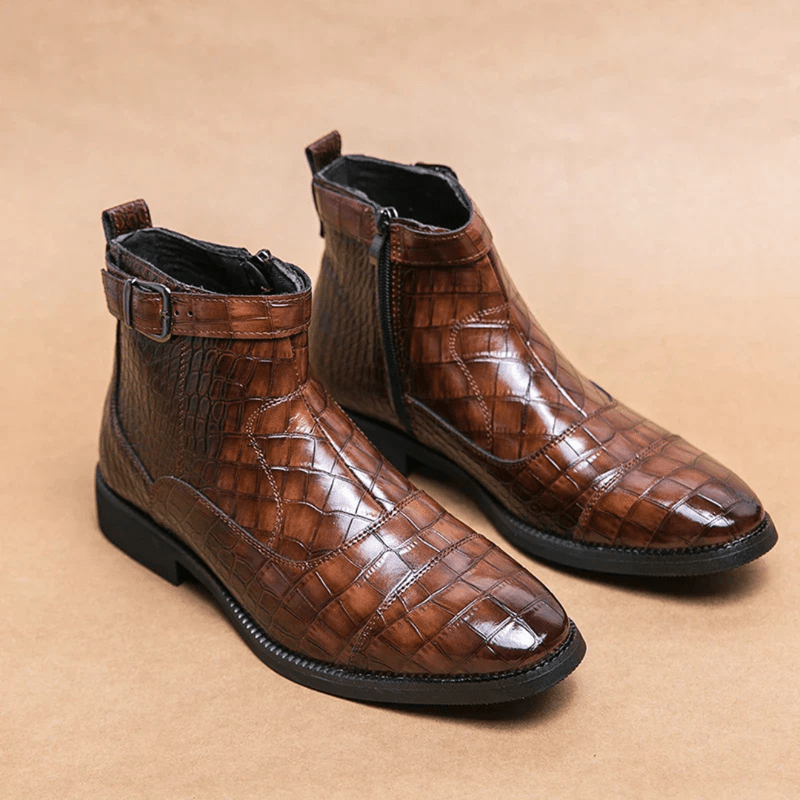 Ortho Pied-Men Boots-Bottes modernes et tendances pour hommes en cuir avec confort optimal