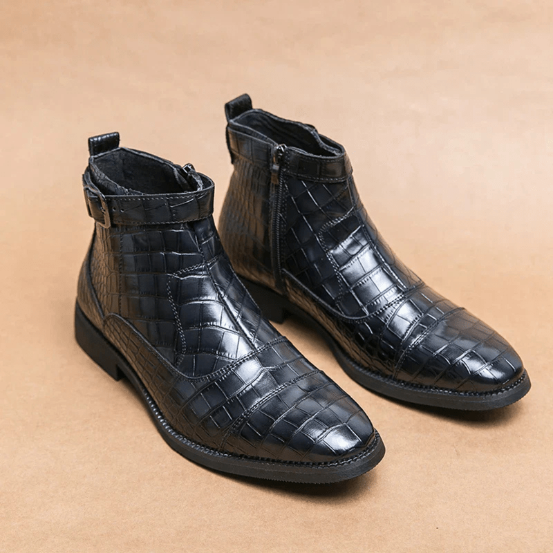 Ortho Pied-Men Boots-Bottes modernes et tendances pour hommes en cuir avec confort optimal