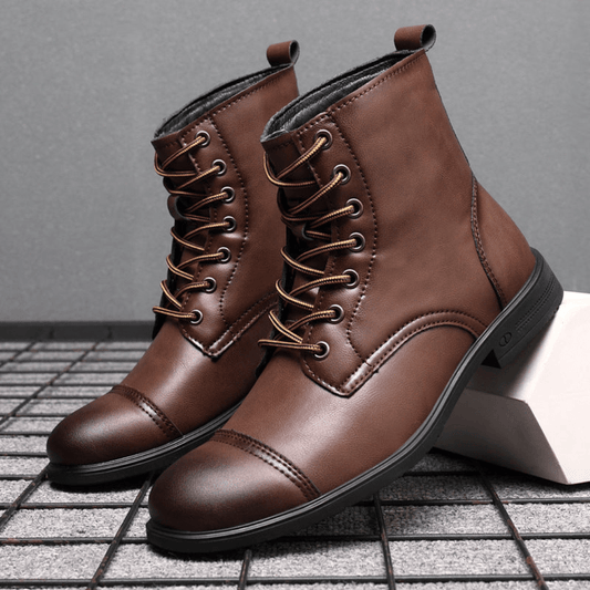 Ortho Pied-Men Boots-Bottes tendance à lacets pour hommes au style moderne