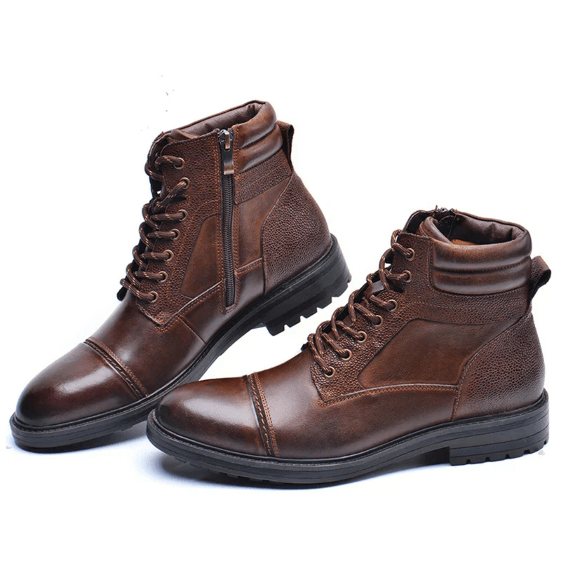 Ortho Pied-Men Boots-Bottes tendance avec lacets et fermeture éclair pour hommes