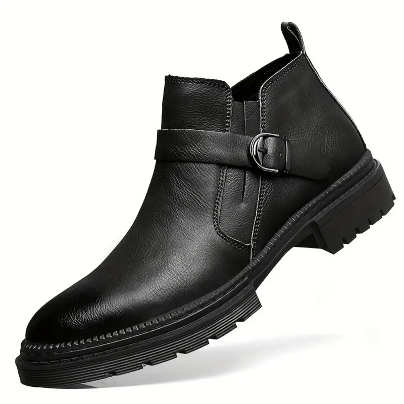 Ortho Pied-Men Boots-Bottes tendance en cuir avec boucle latérale pour hommes