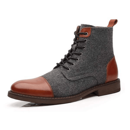 Ortho Pied-Men Boots-Bottes vintage en cuir pour hommes, élégance et confort