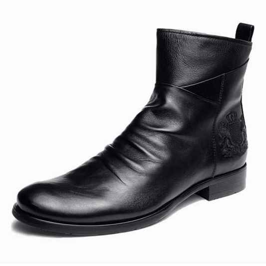 Ortho Pied-Men Boots-Bottes vintage tendance en cuir pour homme