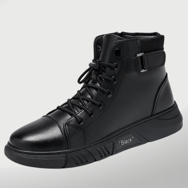 Ortho Pied-Men Boots-Chaussures élégantes en cuir pour hommes avec semelles antidérapantes