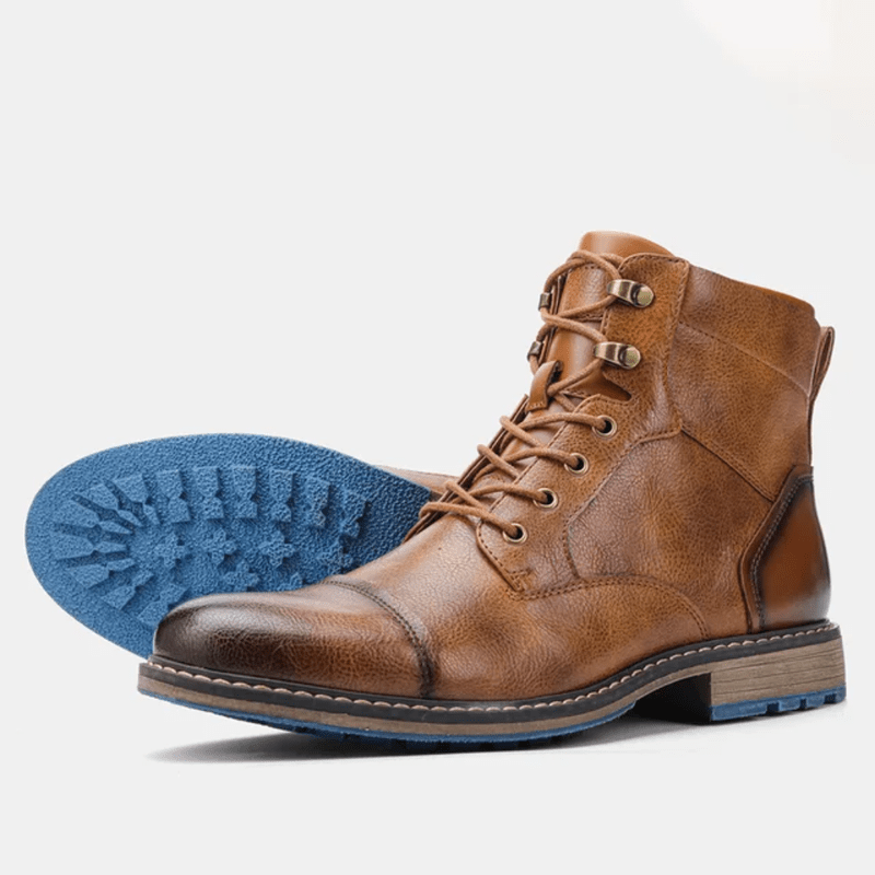 Ortho Pied-Men Boots-Hommes Bottes à lacets tendance pour un look décontracté et robuste